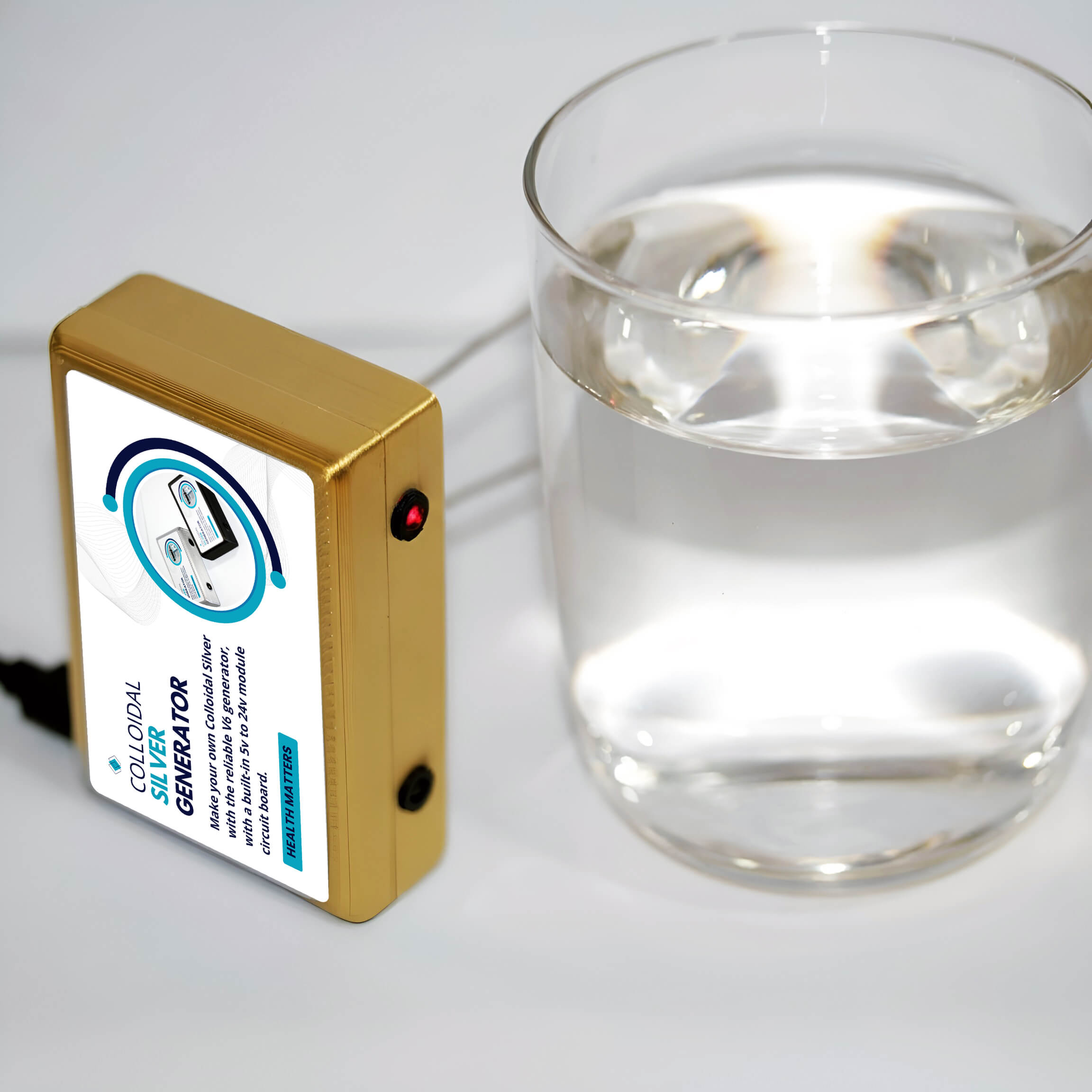 The Silver Lab custom colloidal silver generator in gold